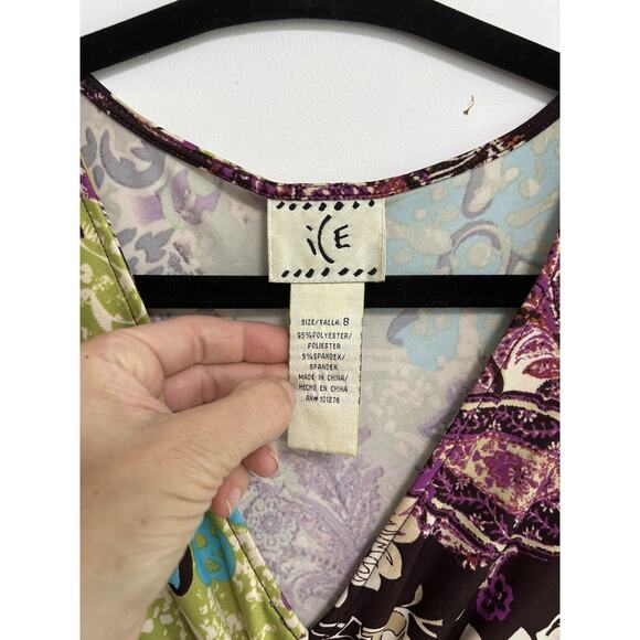 Y2K Fairy Grunge Dress ICE Slinky Knit Size 8 Womens Goblincore Beaded Babydoll - Picture 4 of 8